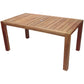 Royal Teak 63" Comfort Table with 4 Helena Wicker Chairs