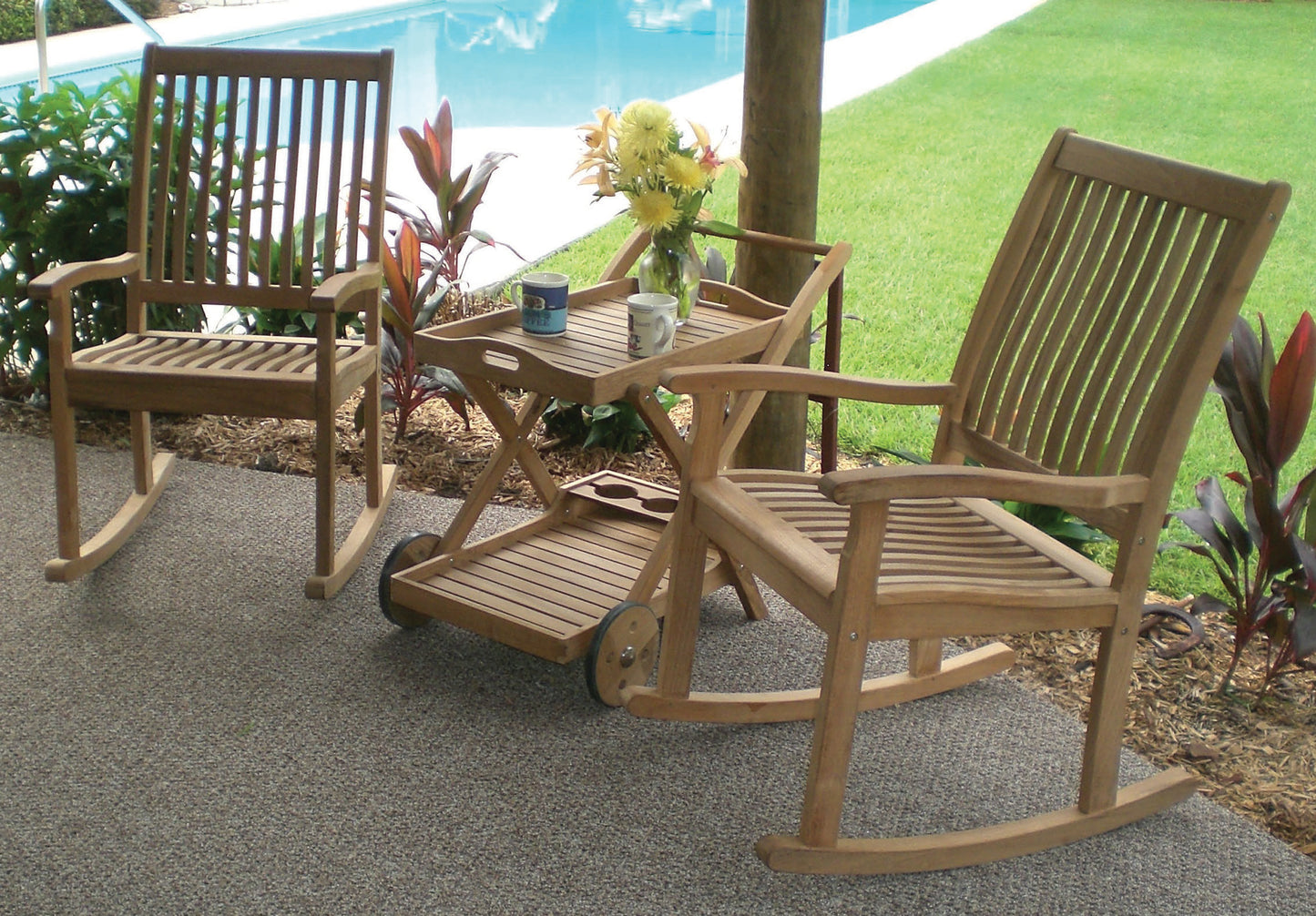 Comfort Rocker Teak Outdoor Rocking Chair