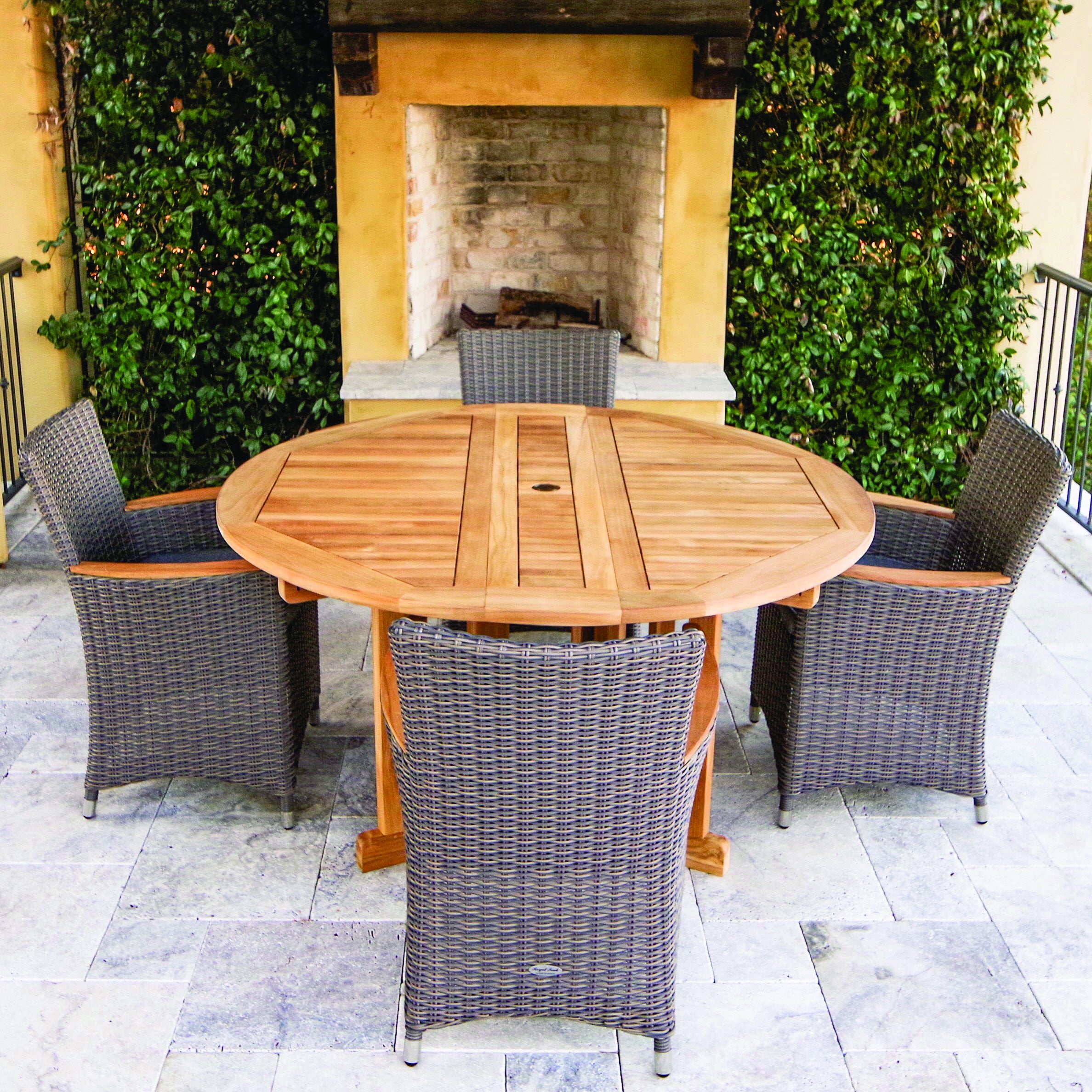 Teak Table With Chairs (Img 1)