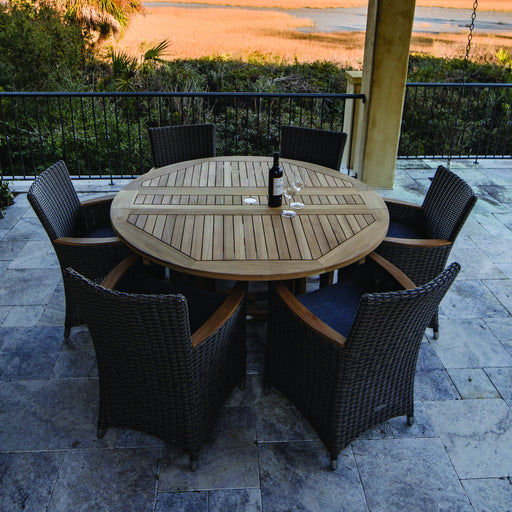 Round Teak Table and Chairs (Img 1)