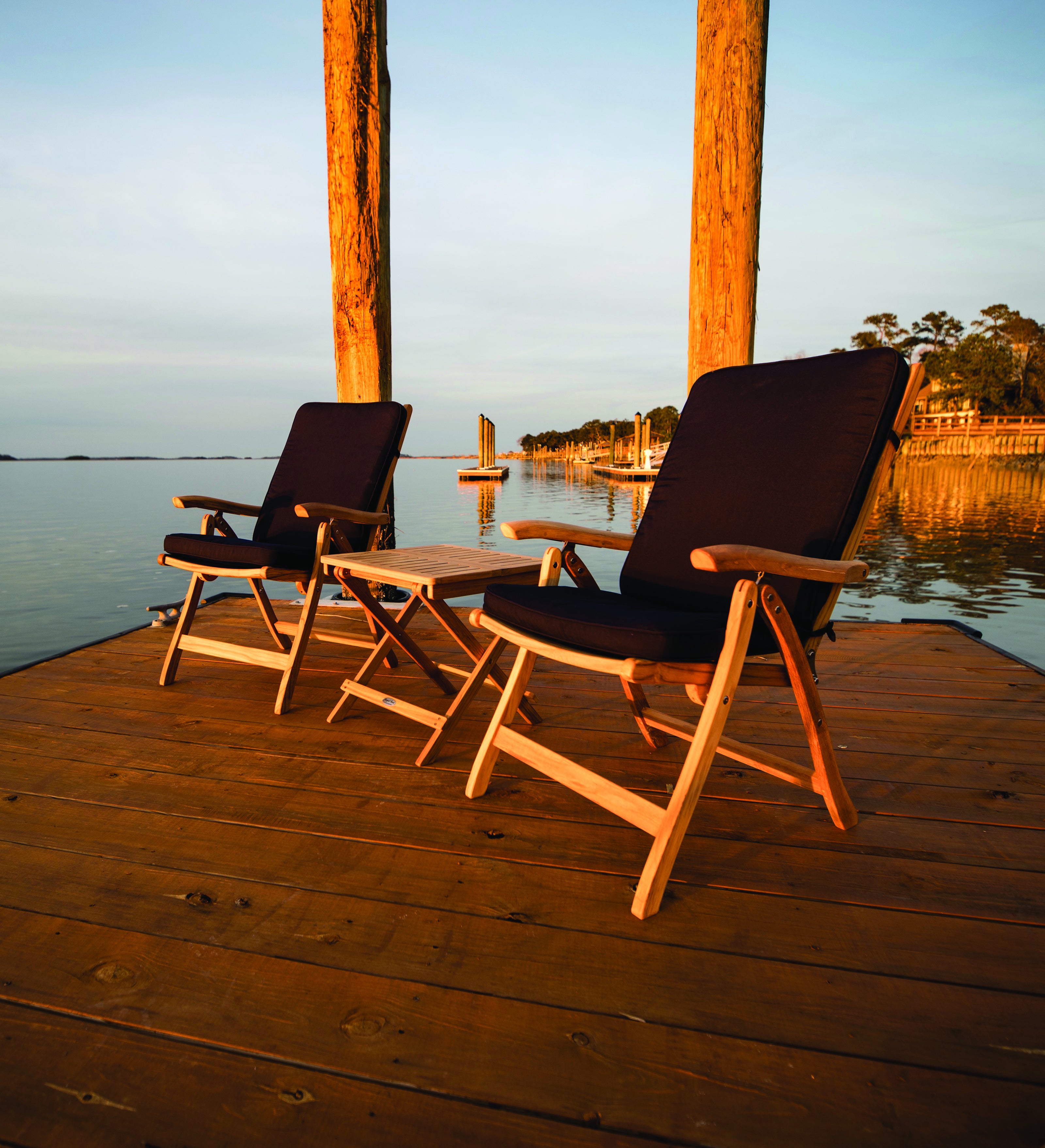 Reclining 2024 teak chair