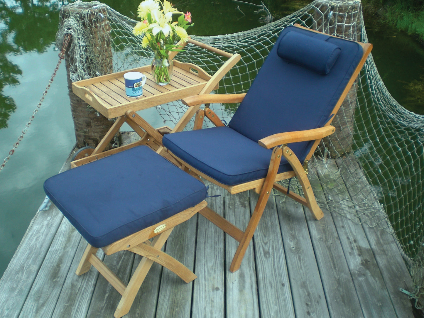 Estate Teak Reclining Chair