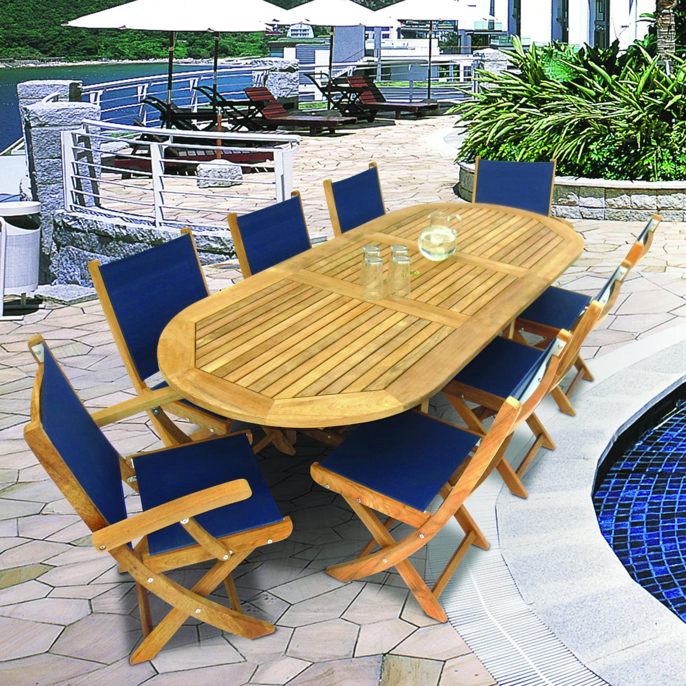 Teak Outdoor Dining Sets for 8 People