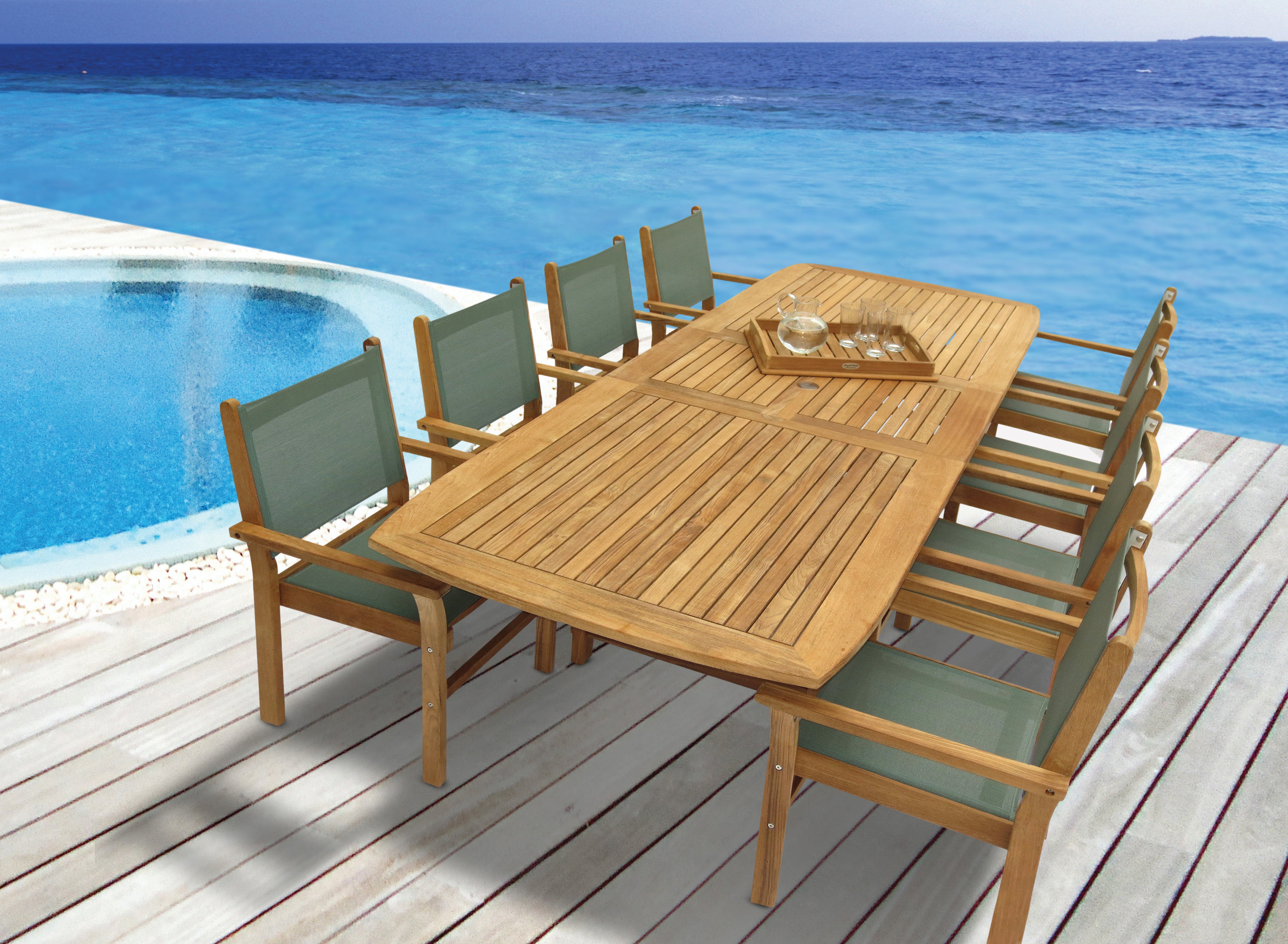 Teak Patio Dining Table (Img 3)