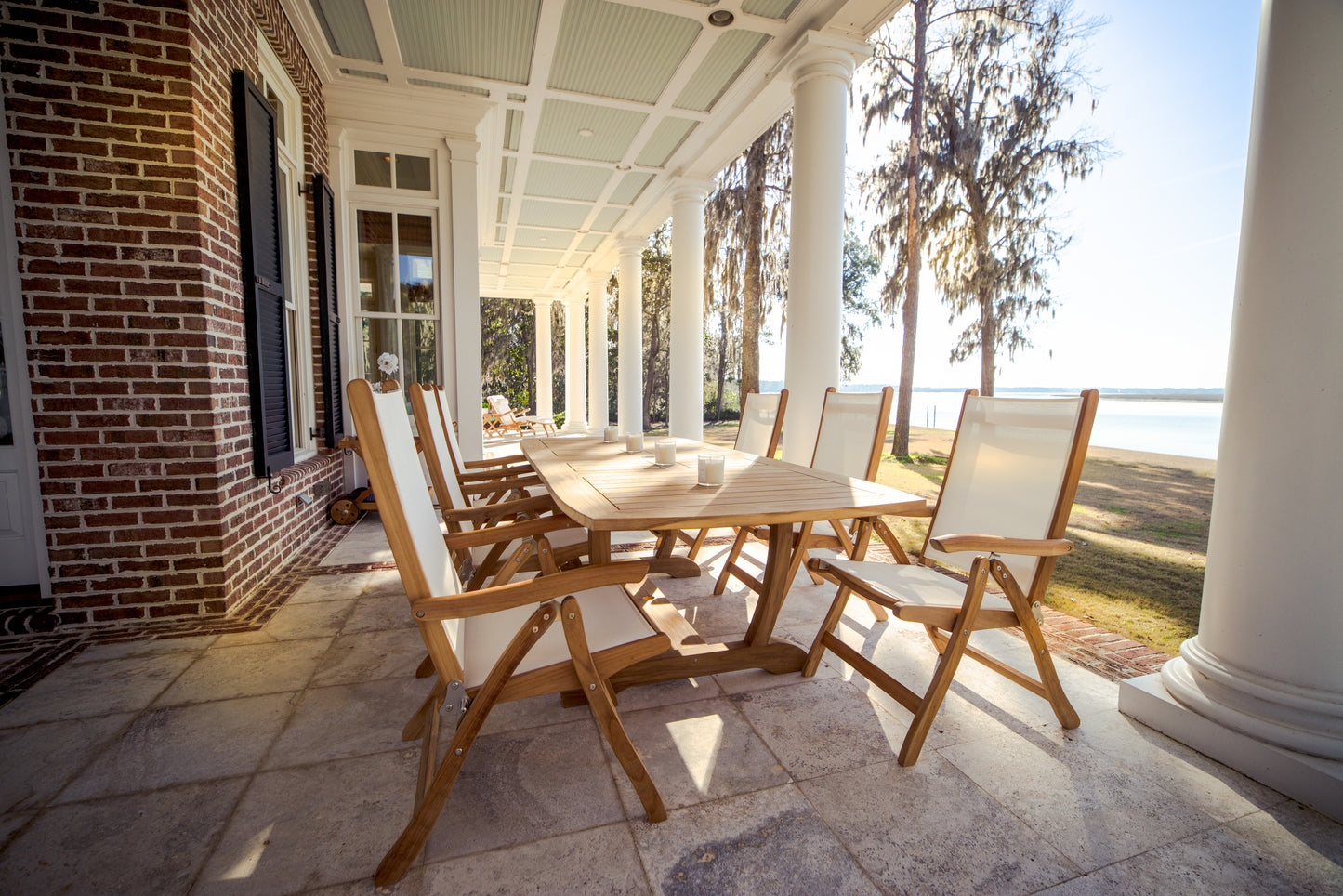 Florida Teak Reclining Sling Chair