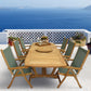 Royal Teak Gala 64"-80"-96" Expansion Table With 6 Florida Sling Chairs