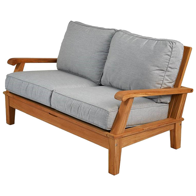 Miami Teak Reclining 2-Seater Loveseat