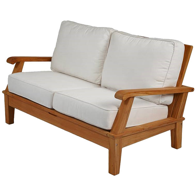 Miami Teak Reclining 2-Seater Loveseat