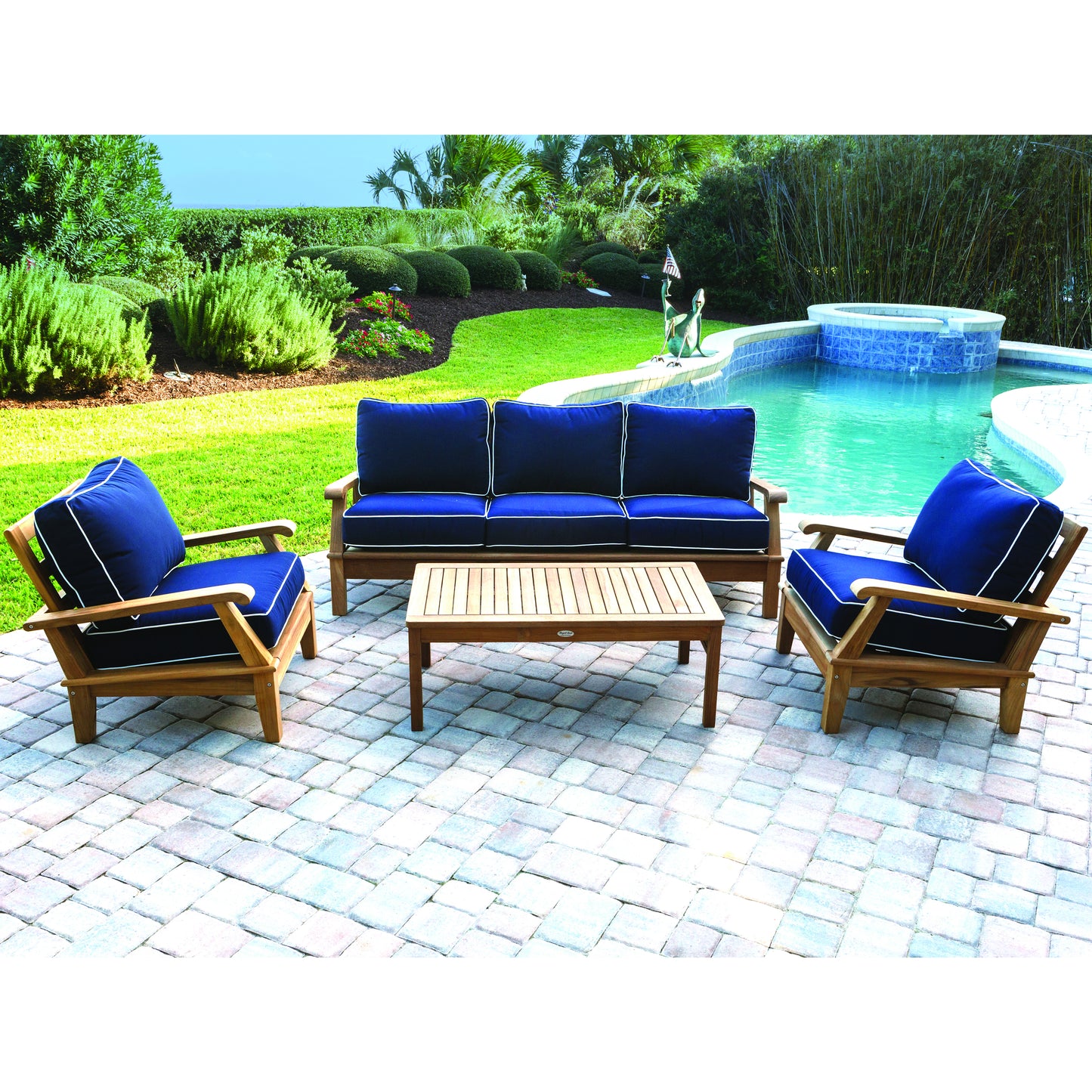 Royal Teak Miami 4-Piece Sofa & Chairs Set