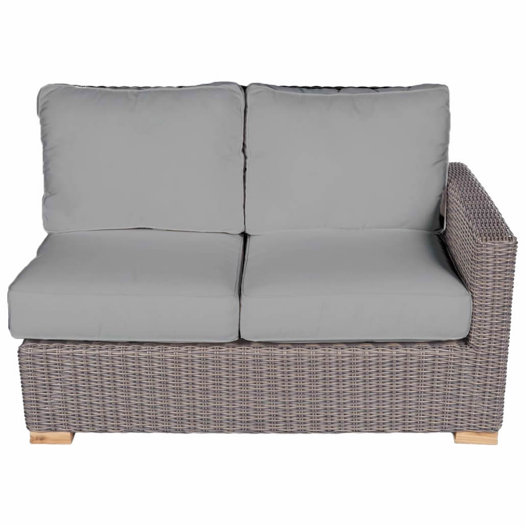 Sanibel Wicker Sectional 2-Seat Right Arm Piece