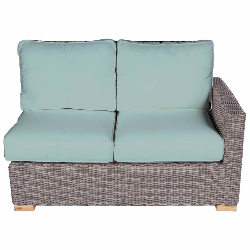 Sanibel Wicker Sectional 2-Seat Right Arm Piece