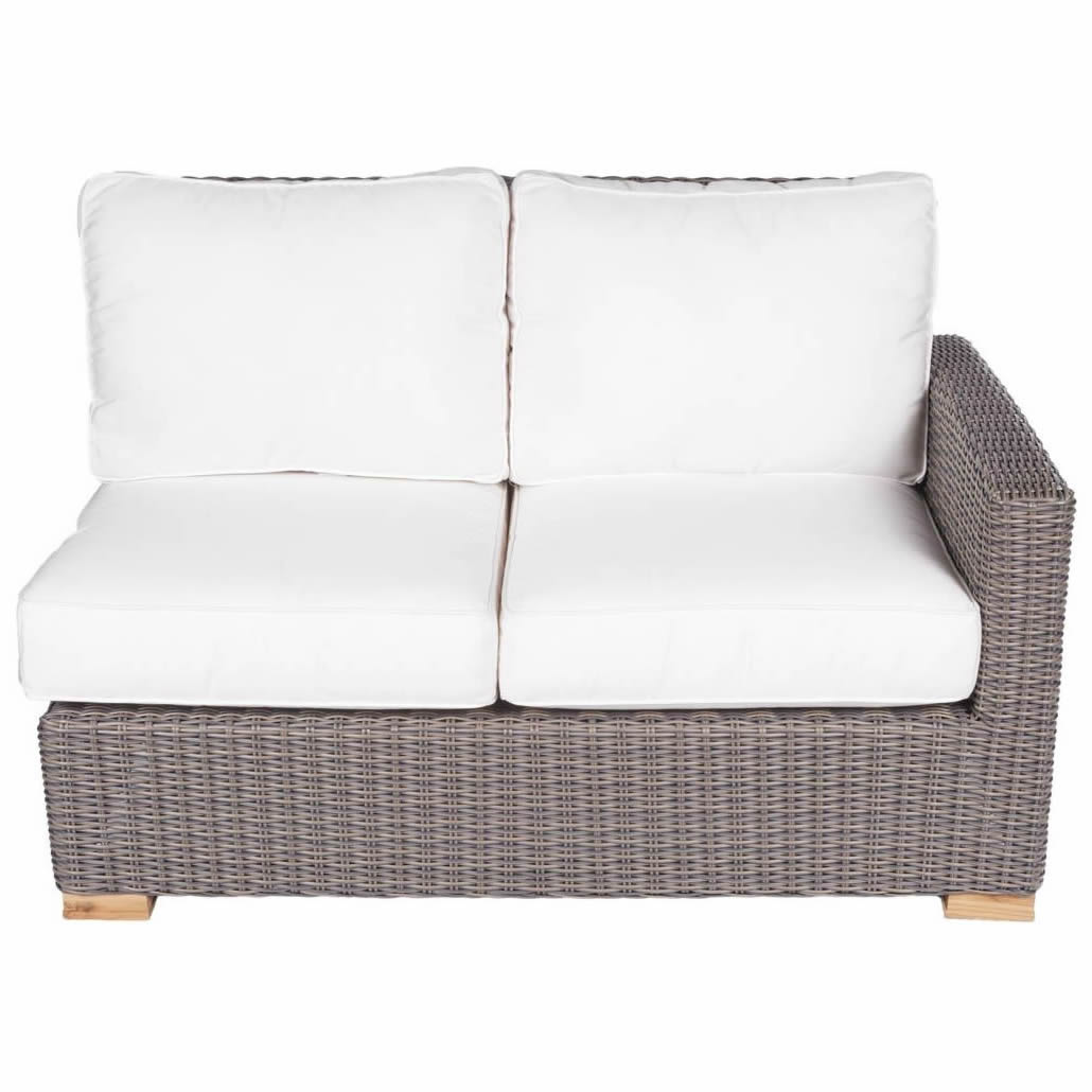 Sanibel Wicker Sectional 2-Seat Right Arm Piece