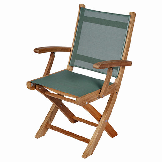 Sailmate Teak Folding Sling Arm Chair