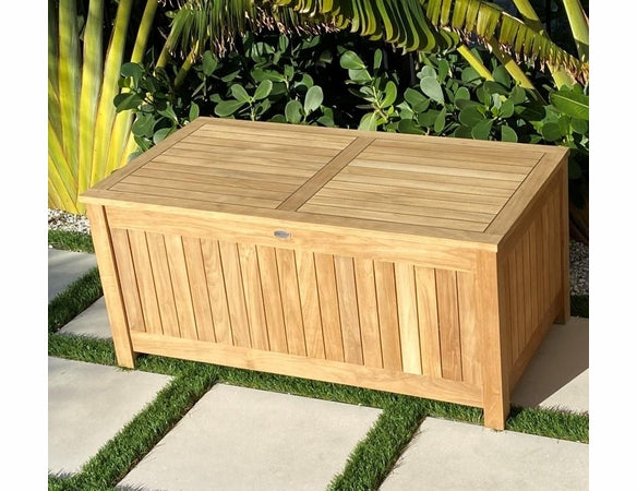 Teak Deck Box for Cushion Storage