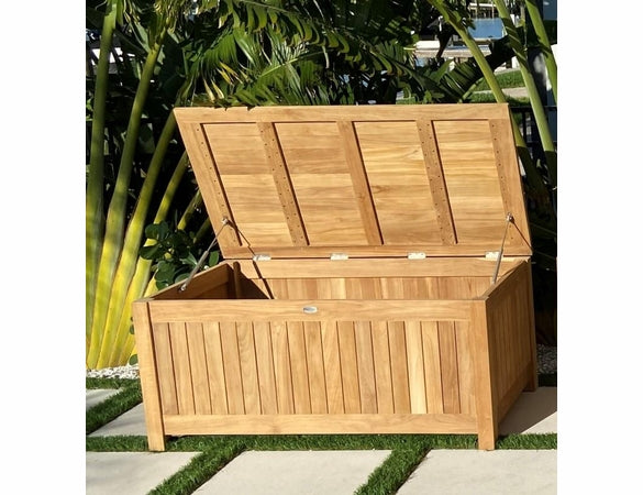 Teak Deck Box for Cushion Storage