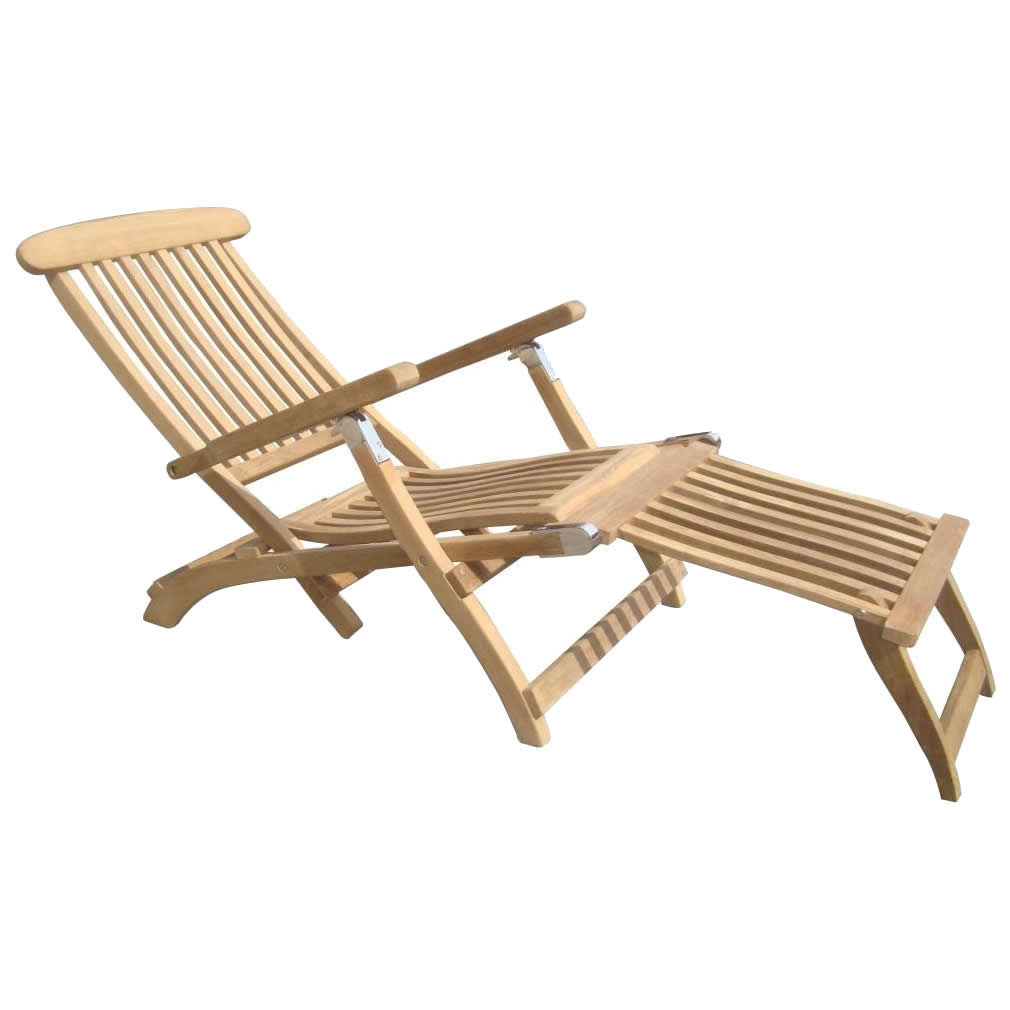 Steamer Teak Folding Lounge Chair