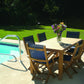 Royal Teak Dining Set with 63" Comfort Table and 6 Sailmate Chairs