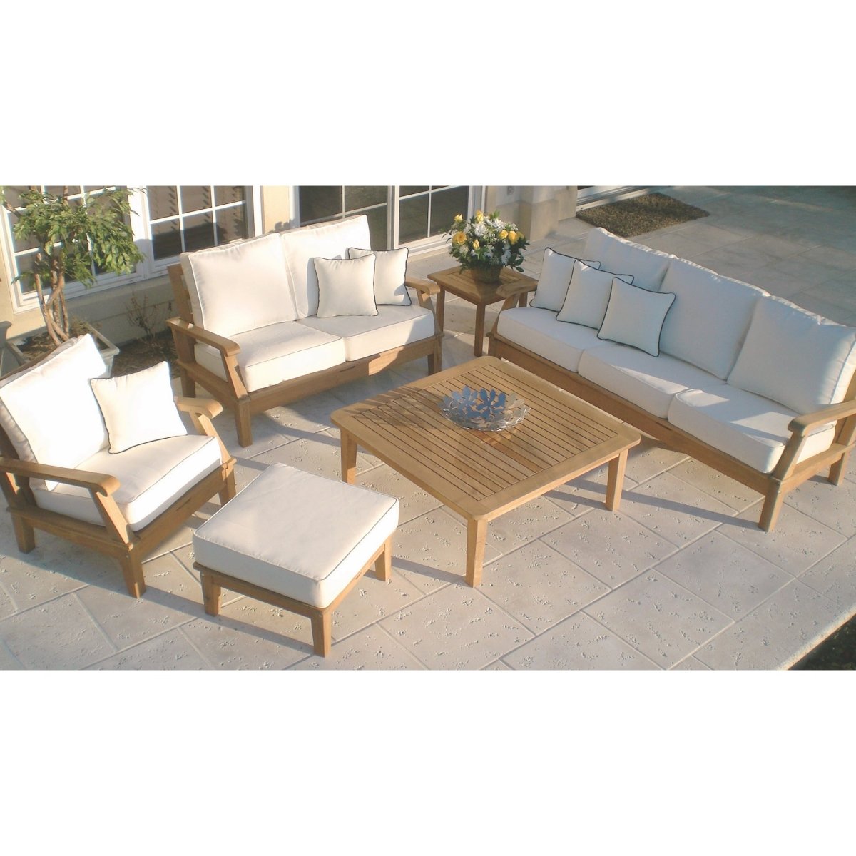 High - End Teak Outdoor Furniture - Miami 6 - Piece Set - Teak HQ™