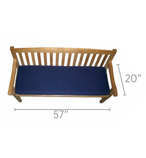 Large Teak Bench Cushion - For 3 - Seater Royal Teak Benches - Teak HQ™