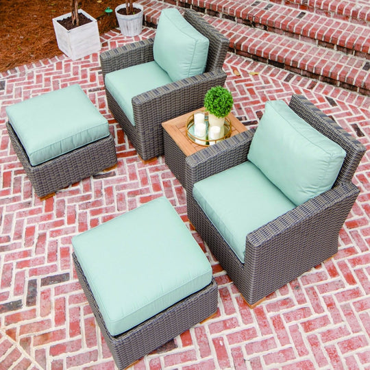 Luxury Outdoor Teak Furniture - Sanibel 5 - Piece Set - Teak HQ™