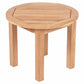 Royal Teak 3-Piece Steamer Folding Sling Lounge Chair & Miami Round Side Table Set