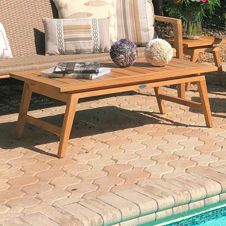 Rectangular Teak Coffee Table (45