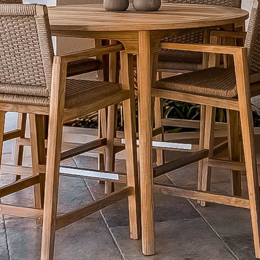 Round Teak Outdoor Table (50" Diameter) - Admiral - Teak HQ™