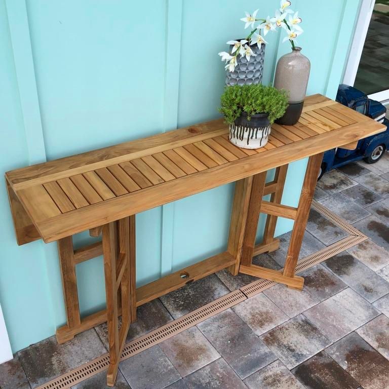 Royal Teak Malibu 5 Piece Rectangular Drop Leaf Bar Height Set