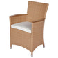 Royal Teak 63" Comfort Table with 4 Helena Wicker Chairs