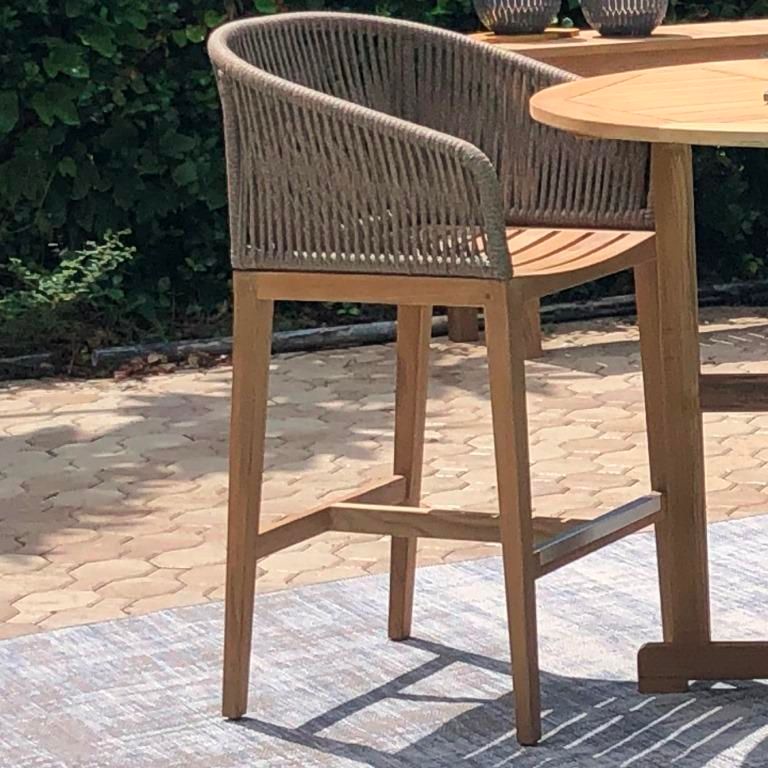 Malibu Teak Bar Chair (Desert Sand)