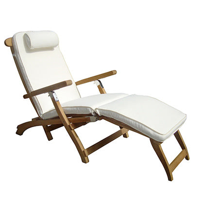 Steamer Teak Folding Lounge Chair by Royal Teak Teak HQ