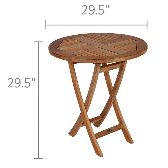 Small Teak Dining Table (29.5" Round) - Sailor - Teak HQ™