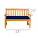 Teak Bench Cushion - For 2 - Seater Royal Teak Benches - Teak HQ™