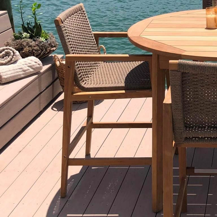 Teak Counter - Height Dining Table Chair - Admiral - Teak HQ™
