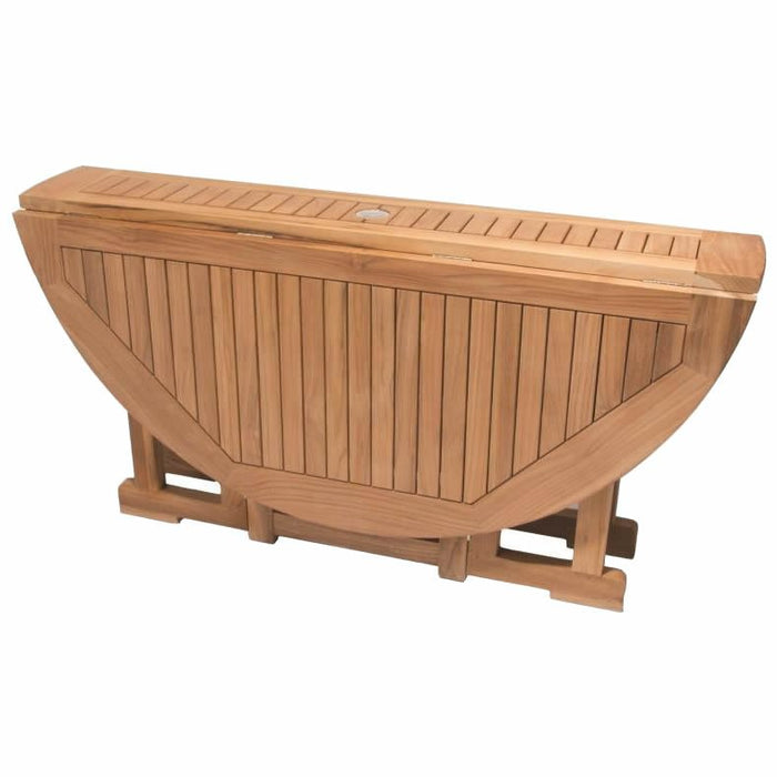Teak Drop Leaf Dining Table (72" Round) - DropLeaf - Teak HQ™