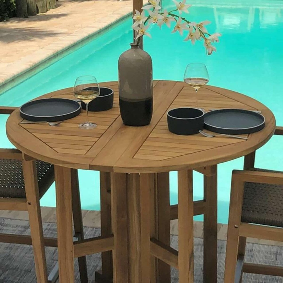 Teak Drop Leaf Table (45