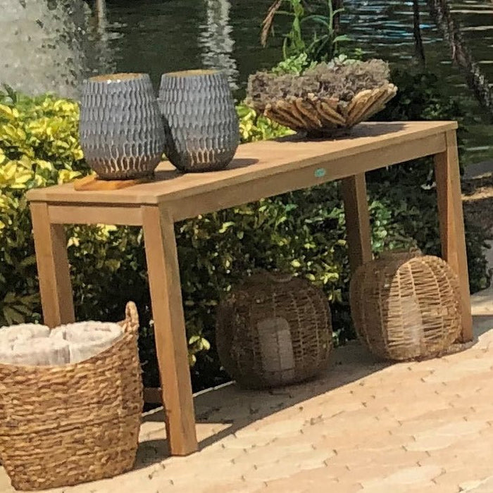 Teak Outdoor Console Table (60" Long Rectangle) - Royal Teak - Teak HQ™