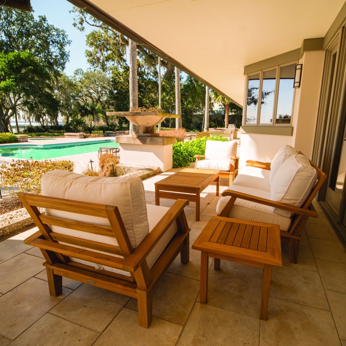 Teak Outdoor Lounge Furniture - Miami 6 - Piece Set - Teak HQ™