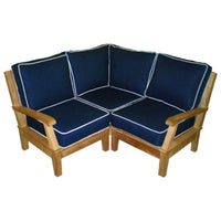 Teak Outdoor Sectional Furniture (Left End + Right End + Corner Combo) - Miami