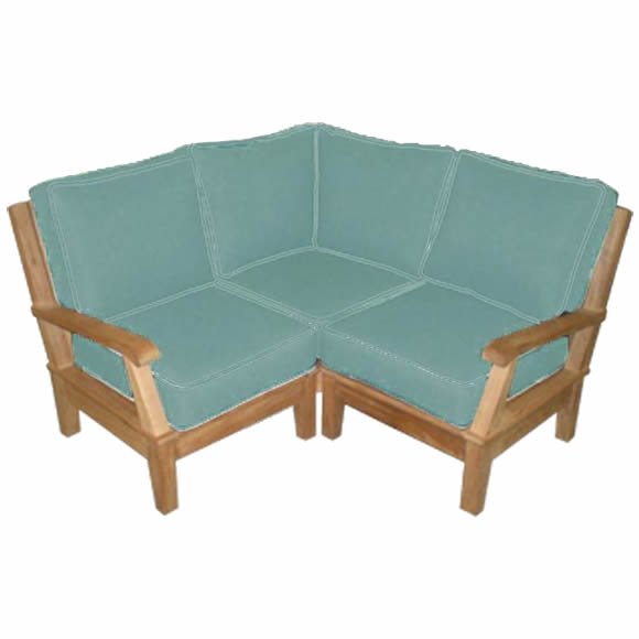 Teak Outdoor Sectional Furniture (Left End + Right End + Corner Combo) - Miami - Teak HQ™