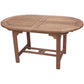 Royal Teak Family 60"-78" Oval Expansion Teak Table and 4 Estate Chairs