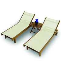Teak Wood Patio Furniture Set - Sundaze 3-Piece Set